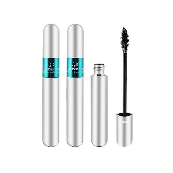 2 kpl 2-in-1 Vibely Mascara 5x Pidempi Vedenkestävä Kosmetiikka Luonnolliseen Pituuden ja Paksuuden Lisäämiseen Ei Ryppyjä Uusi