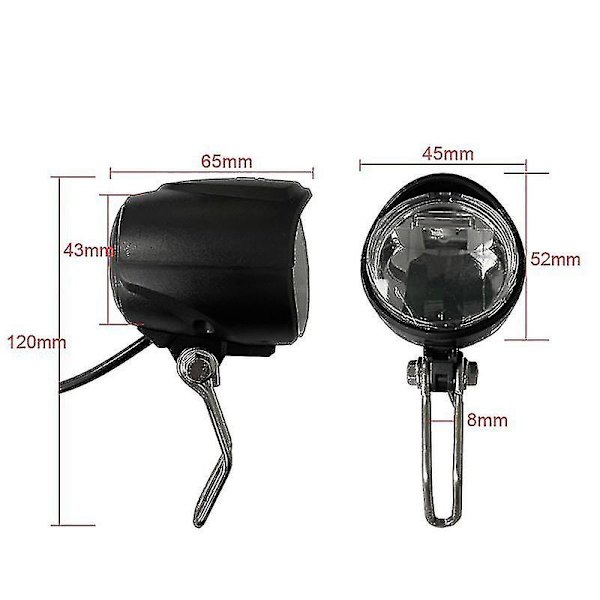 Elektrisk Sykkel 36v 48v Frontlys Baklys Advarselslys Led Nattspotlys Hea