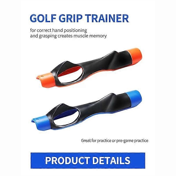 Golfgrepp Träningshjälp Golfsving Golfputtergrepp Golfkit Högerhandsgolfare Greppkorrigerare (Blå)