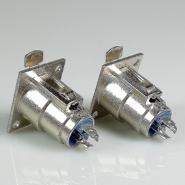 Hmwy-ys1k3f2 Nikkelöity 3-nastainen XLR-naarasliitin, paneeliin asennettava liitin, kaiutin, mikrofoni, Powercon-pistoke