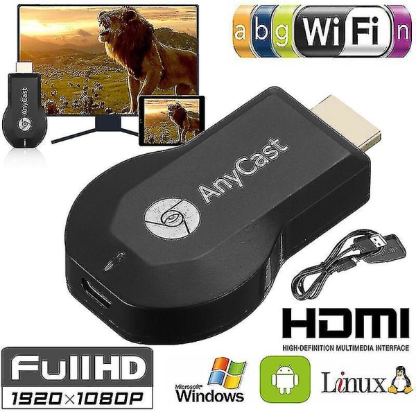 Anycast M12 Plus Wifi-modtager Airplay-skærm Miracast Hdmi