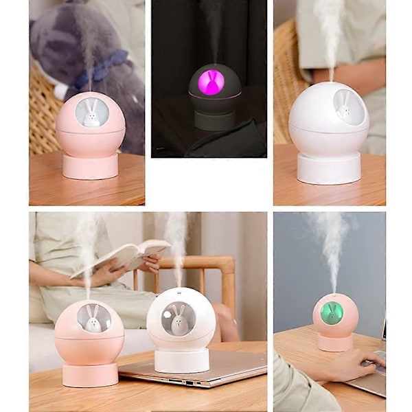 Mini Multi-Mode USB Luftfuktare för Skrivbord eller Kontor - Vit