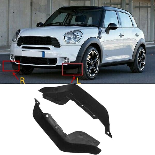 2 stk Frontfanger Sprutskjerm Trykkleppe For Mini R60 R61 11-16