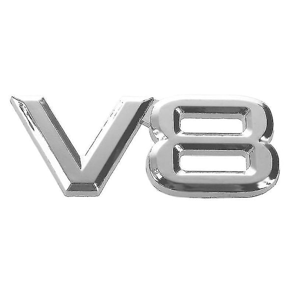 75x35mm Auto V8 -tarrat 3D kromi tarra merkki
