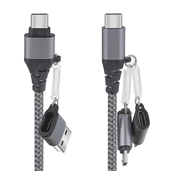Universal Multi USB kabel, Snabbladdningssynkronisering USB C/ USB A Till Iphone/ USB C/micro 60w 3a Pd 3.0-kabel Kompatibel med Iphone Huawei Htc Laptop Tablet Lg G