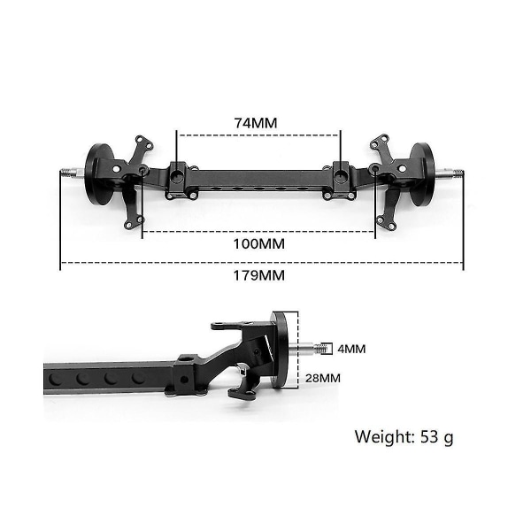 1/14 Lastbil Icke-driven Framaxel Caster Simulering Axel Acc