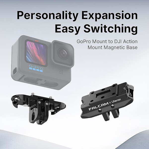 Ulanzi Falcam 3 i 1 magnetisk adapterbas för Gopro Dji Action Mount snabbkoppling Anslutningsport kompatibel med 1/4 skruvhål