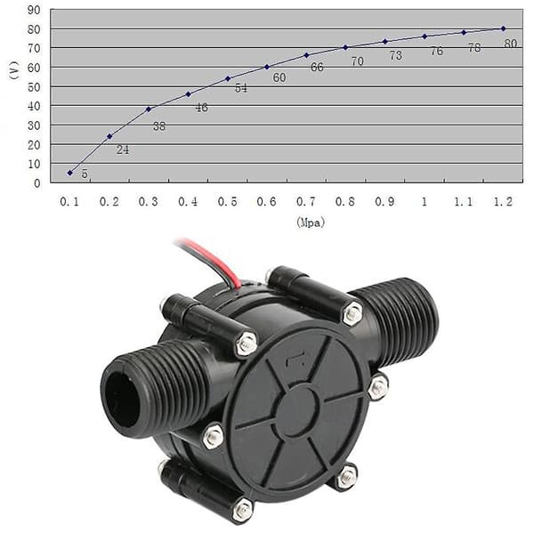 Vattenflödespump Vattenkraft Mikro Vattenkraft Kran Vattenflöde Hydraulisk Hög Effekt Diy Generator