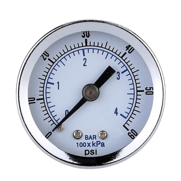 1/8\" Bspt Luftkompressor Hydraulisk Trykmåler 0-60 Psi Bagmontering 40mm Urskiveplade