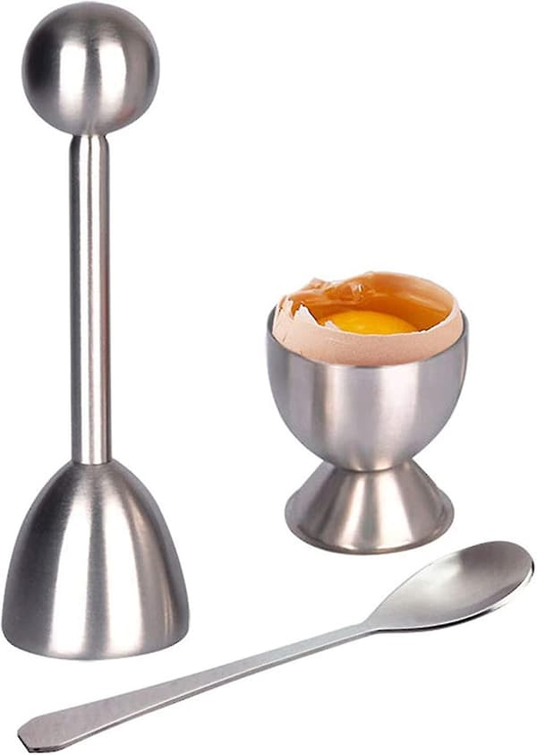 Egg Cutter Set, Full Boiled Egg Tool Set, Rustfritt Stål Eg