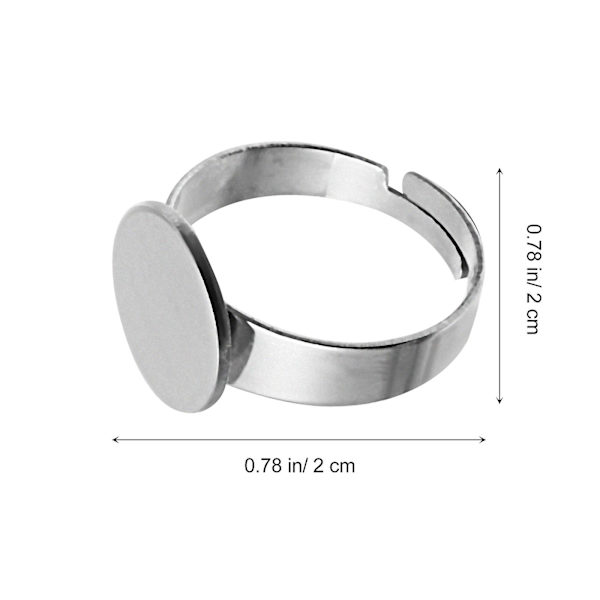 20 stk smykkeskrin flat justerbar ring base håndlaget ring