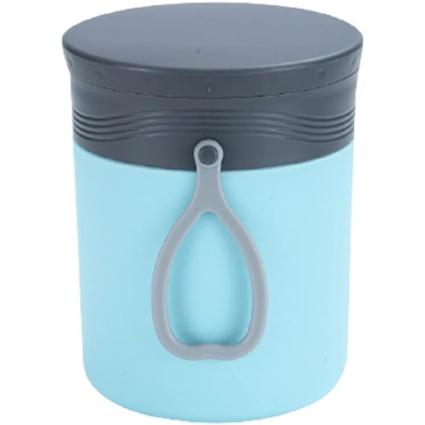 Bærbar 304 rustfrit stål vakuumisoleret kop vandflaske med låg frokost Bo gray cover blue
