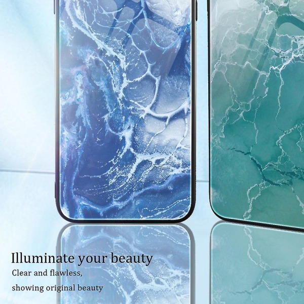 För Samsung Galaxy A15 4G phone case Marmormönster cover i härdat glas