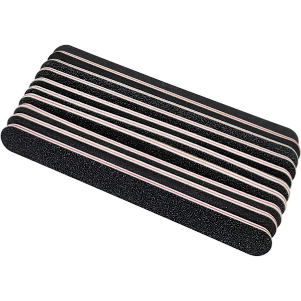 Neglefile 10 stk Professionelle Dobbeltsidede 100/180 Grit Neglefil Emery Board Sort Manicure Pedicure Værktøj og Neglebufferfil