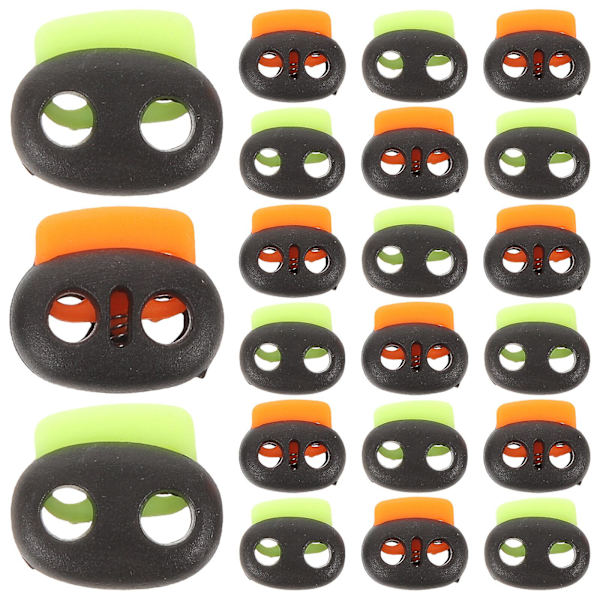 100 stk. Fjær-Snordesign-Lås Endestopper Plast Fjær-Feste Snordesign-Lås Endestopper Fjær-Stopp Toggle Fjær-Låser