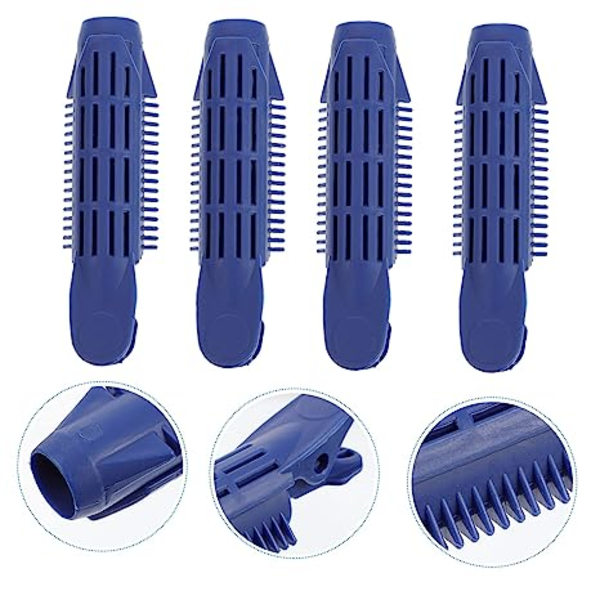 6 stk. Roller Lazy Curler Koreanske Hårklemmer Hårstyling Værktøjer Elektrisk Dark blue fluffy clip *6