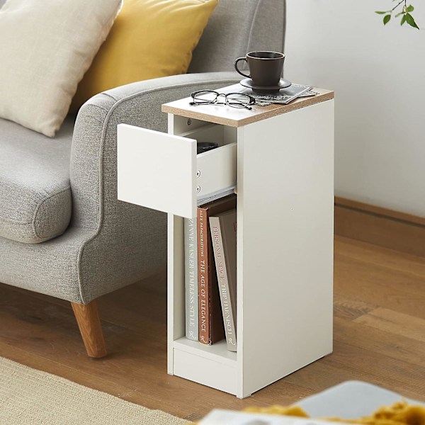 SoBuy Natbord Sengebord Sidebord Sofabord Telefonbord Lampebord, FBT111-WN