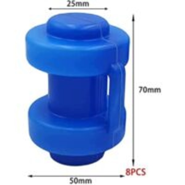 8 stk. Trampoline End Caps Nettstang End Caps, 25 mm Diameter Trampoline Reservedeler for Trampoline Nettstenger (Blå) - Versailles