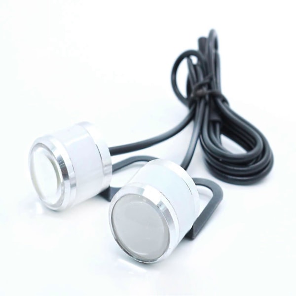 Motorcykel LED-strobbeljus Aluminiumlegering 12V 2W Blinkande Varningsbromsljus för Modifikation Vit