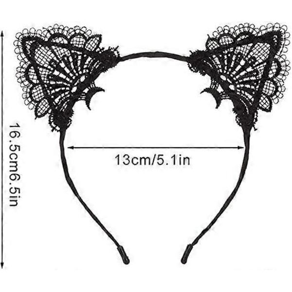 Spets Kattöron Hårband Sexig Maskeradmask Ögonmask Kostym Catwoman Ögonmask Smink Party Favörer