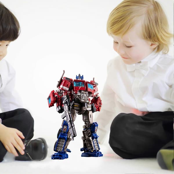 Transformationsrobot Cartoon Barnpresent Legering Optimus Primes Actionfigur Robot för Barn