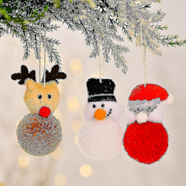 Juledekorasjoner Juletre Plysj Dukke Anheng Xmas Flanellet Ball Liten Anheng Jul