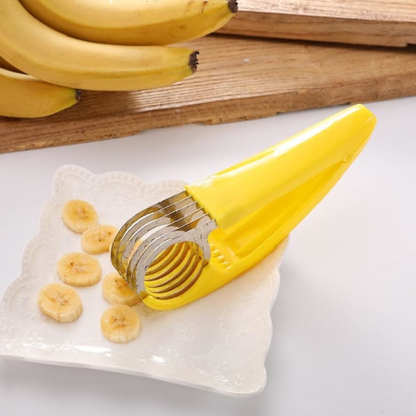 Banaanileikkuri, abs + ruostumattomasta teräksestä valmistettu hedelmä- ja vihannessalaattikuorija C