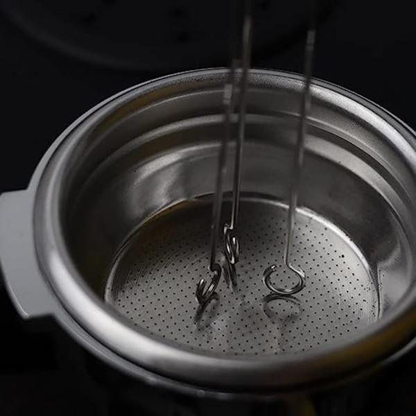 Espresso Kaffebryggare Omrörare Distributionsverktyg Nål Professionell Omröring Titanium black cover beech