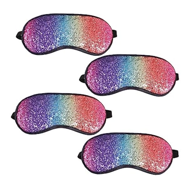 4kpl Sleeping Eye Mask Rainbow värikkäät paljets silmälaput Sleep Aid Tra