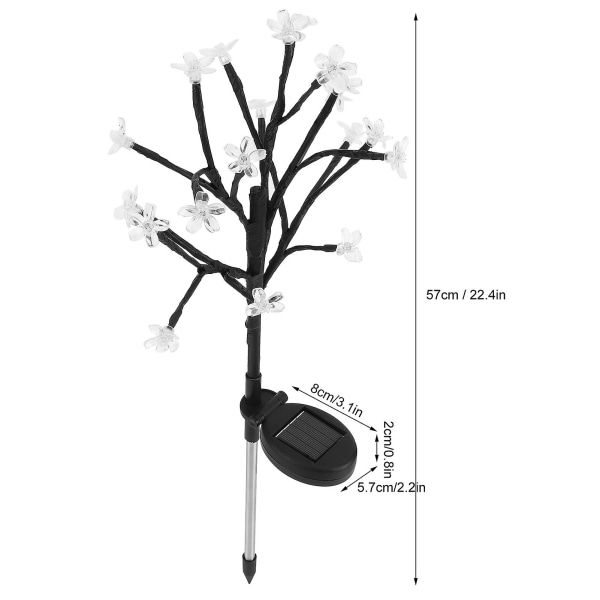 2 kpl 20 lediä kukkakuvioinen aurinkokennovalaisin puutarhavalaisin joulupihan maiseman juhlavalaistus (värikäs valo)