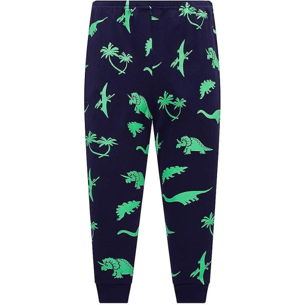 Pojkpyjamas Set Dinosaurie Tryck Barn Pyjamas Långärmad Bomull Sovkläder Toppar & Byxor Nattkläder Barn Outfit