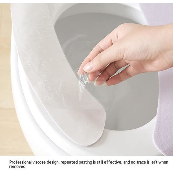 4 paria kylpyhuoneen lämmittimen wc-istuimen cover , CAN puhdistaa ja käyttää uudelleen wc-pehmusteita, sopii erimuotoisille wc-renkaille, kannettava ja helppo asentaa