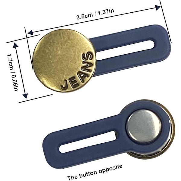 10 stk. Ekspanderknapp for utvider jeans bukser krage - Øyeblikkelig silikon ekspanderknapp