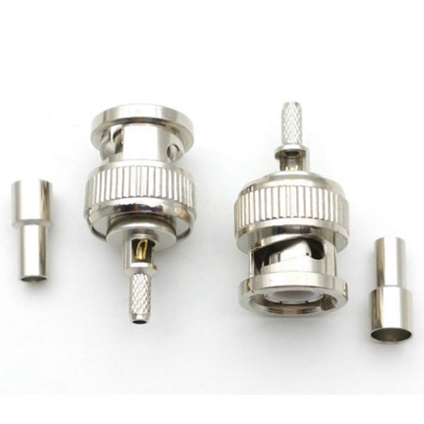 10 st BNC Hane Kontakt Fönster Rak Krymp för RG174 RG316 RG179 Kabel ADAPTER 50 Ohm