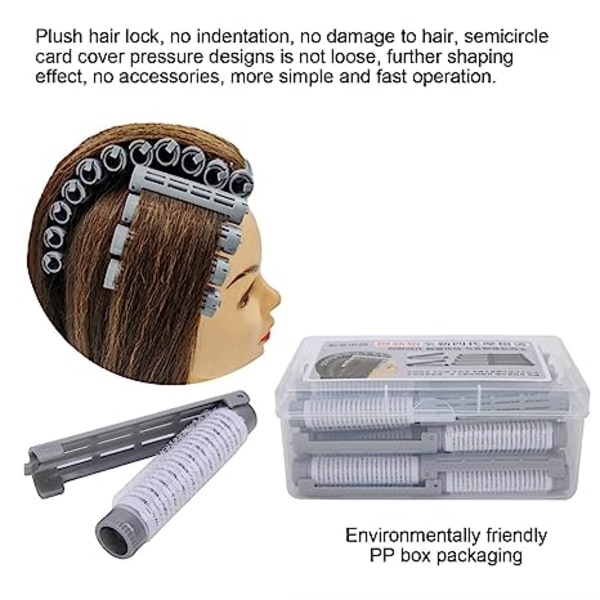 20 stycken hårpermanentstavar, plast hårpermanensstänger Fluffy Perm Rod Curle
