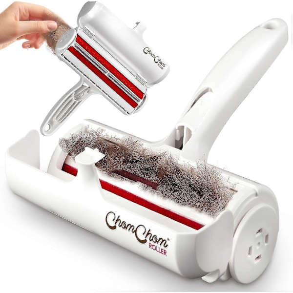 Chom Chom Rulle-Hår Fjerningsapparat til kæledyr og Genanvendelig Lint Roller - ChomChom Kat og Hund Hår Fjerningsapparat til Møbler, Sofa, Tæppe, Tøj og Sengetøj - Po