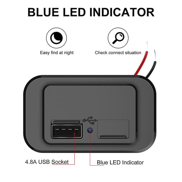 Plastbil Laddare Uttag Bärbar Avtagbar Dubbel Usb