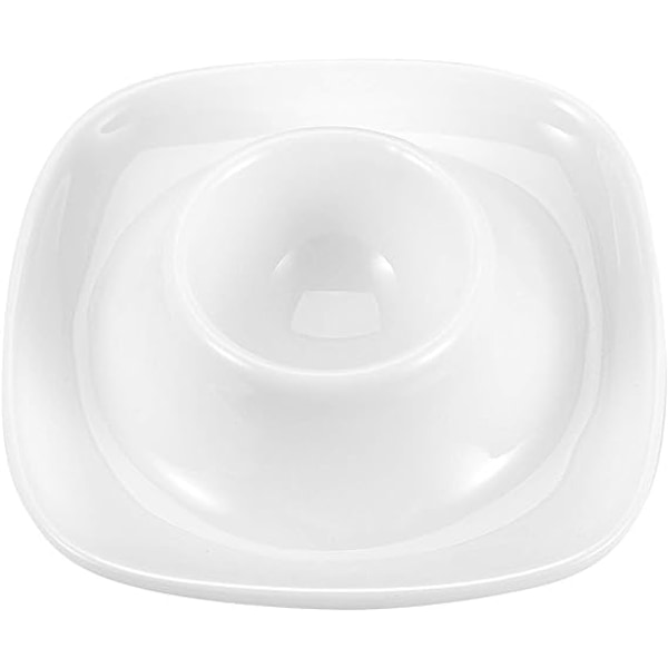 Keramiska äggkoppar Set om 4, Porslin Hård Mjukkokt Ägghållare Square egg tray *4