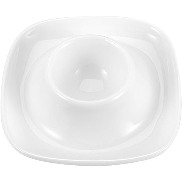 Keramiske eggekopper, sett med 4, porselen hardkokt bløtkokt eggeholder Square egg tray *4