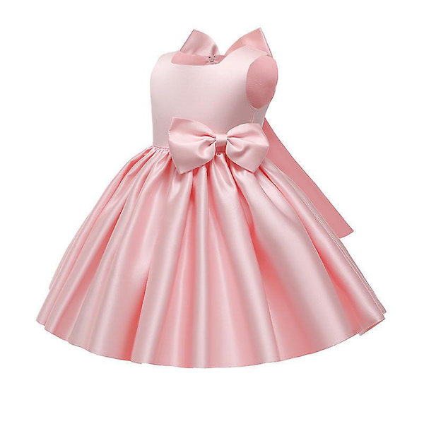 Tyttömekko Prinsessamekko Syntymäpäivämekko Pompöösimekko Vauvamekko Pink 100cm