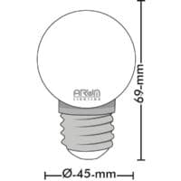 12 lampun setti E27 1W Eq 20W Kirjava Ulkokäyttöön tarkoitettu guinguette-valoköynnös