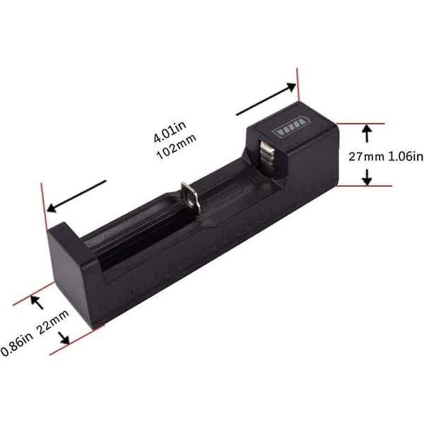 USB-batterilader for oppladbart litium Li-ion-batteri LED-ladevisning automatisk avstengning