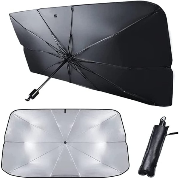 Auton tuulilasi aurinkosuoja UV & Heat aurinkovarjo Taitettava heijastava tuulilasi sateenvarjo