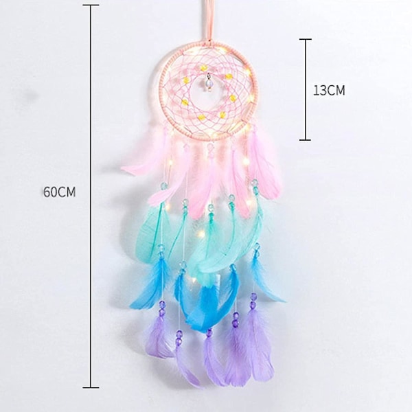 Led Glowing Dream Catcher, Dream Catchers Väggdekor, Dream Catcher Med Led-lampor, Dream Catcher C