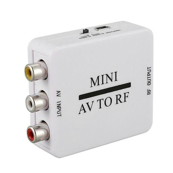 Mini HD videokonverterboks RCA Av Cvsb til Rf videoadapterkonverter