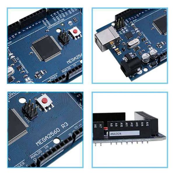 For Arduino Mega 2560 R3 Kompatibel Utviklingskort Mega2560 Ch340