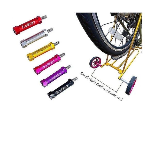 Cykelställ Easy Wheel Rod Extension Sexkantig kolumn Teleskopisk förlängningsstång för Bike Easy Whee