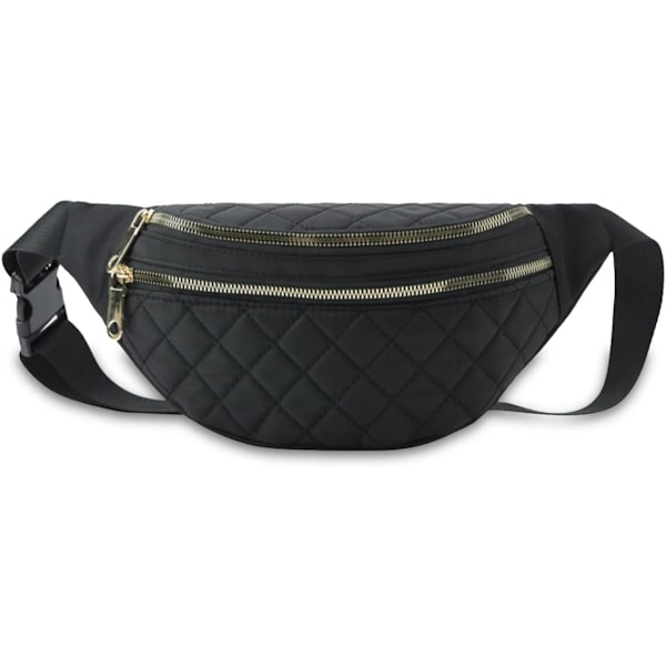 Fanny Pack Dam Fanny Pack, Fashion Fanny Pack Present till Flickor (Svart) Svart - Perfekt