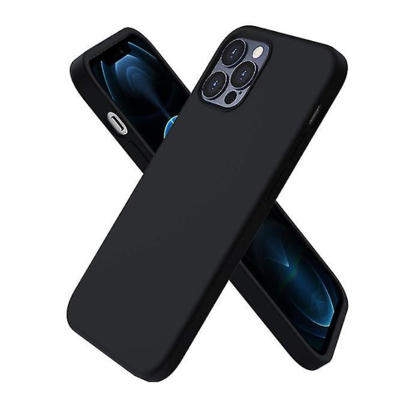 Chronus on yhteensopiva Iphone 12 case ja Iphone 12 Pro case kanssa, jossa on 2 * karkaistua lasia näytönsuojaa, musta