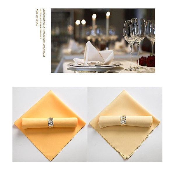 10 stk. 48x48cm polyester stofservietter til restaurant bryllup